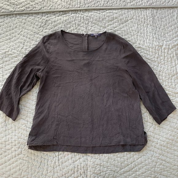 Madewell Black Silk Top - Picture 1 of 3